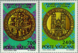 Vaticano - 809/10 - 1987 800º Aniv. De La Evangelización De Letonia Lujo - Other & Unclassified