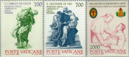 Vaticano - 797/99 - 1986 Cent. De La Proclamacion De ST. Juan De Dios Y Camill - Other & Unclassified