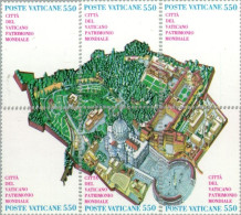 Vaticano - 786/91 - 1986 Ciudad Del Vaticano Patrimonio Mundial Plano De La Ci - Autres & Non Classés