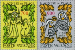 Vaticano - 726/27 - 7º Cent. Muerte De Sta. Inés De Praga Lujo - Autres & Non Classés