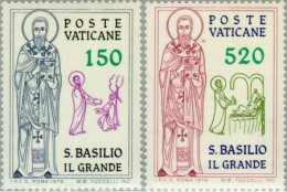Vaticano - 673/74 - 1979 16º Cent. Muerte De St. Basilio El Grande Lujo - Other & Unclassified