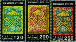 Vaticano - 659/61 - 1978 Sede Vacante Lujo - Sonstige & Ohne Zuordnung