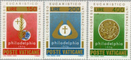 Vaticano - 613/15 - 1976 41º Congreso Eucarístico Inter. Filadelfia Emblema Me - Other & Unclassified