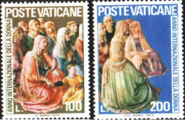 Vaticano - 609/10 - 1975 Año Inter. De La Mujer Cuadros De Beato Angelico Lujo - Otros & Sin Clasificación