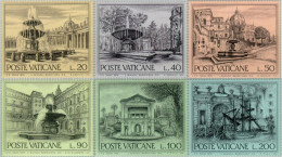 Vaticano - 594/99 - 1975 Año Europeo Del Patrimonio Arquitectónico Fuentes Mon - Autres & Non Classés