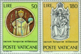 REL/S Vaticano  Nº 531/32   1971  Milenario De St. Etienne Rey De Hungría Lujo - Sonstige & Ohne Zuordnung