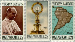 REL/S Vaticano  Nº 479/81  1968  39º Congreso Eucarístico Inter. Bogota Custod - Altri & Non Classificati