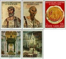 REL/S Vaticano  Nº 466/70  1967  19º Cent. Muerte De St. Pedro Y St- Pablo Luj - Other & Unclassified