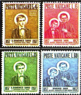 Vaticano 237/40 - 1957 Cent. Muerte St. Dominique Savio MNH - Otros & Sin Clasificación