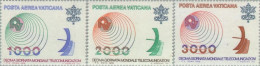 Vaticano Aéreo 63/65 1978 10º Jornada Mundial Telecomunicaciones MNH - Autres & Non Classés