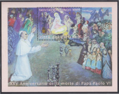 Vaticano HB 26 2003 25º Aniversario De La Muerte Del Papa Paolo VI MNH - Andere & Zonder Classificatie