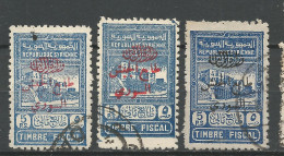 SYRIE N° 296a Surcharge Carmin + 296a Surcharge Rouge + 296a Surcharge Noir OBL / Used - Used Stamps