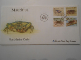 Maurice , Fdc Non Marine Crabs 2006 - Mauricio (1968-...)