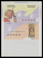 Venezuela Aerograma Papa Juan Pablo II Y Virgen MNH - Venezuela