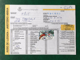 España Spain 1997, ATM PINTURA, DOCUMENTO POSTAL AVIS DE LLEGADA 225 PTS, EPELSA, RARO!!! - Automatenmarken [ATM]