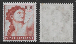 Italia Italy 1961 Michelangiolesca L1000 Sa N.917 Nuovo Integro MNH ** - 1961-70: Mint/hinged