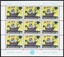 Yugoslavia 1405 1973 Minihojita Semana Europea Del Infante MNH - Autres & Non Classés