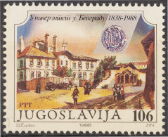 Yugoslavia 2162 1988 150 Años De La Universidad De Belgrado MNH - Andere & Zonder Classificatie