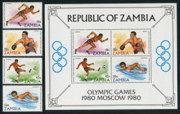 OLI2  Zambia 13/16 + HB 9  1980  JJOO Moscú  MNH - Zambie (1965-...)