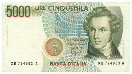 5000 LIRE B. D'ITALIA VINCENZO BELLINI SERIE SOSTITUTIVA XB 12/11/1993 BB+ - Andere & Zonder Classificatie