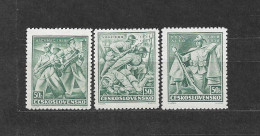 Czechoslovakia 1938 MNH ** Mi 392-394 Sc 243-245 Cz. Legions. Tschechoslowakei. C5 - Neufs