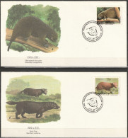 Brasilien1988 Mi-Nr. 2260 - 2261 Geschützte Tiere (d 5533) Günstige Versandkosten - FDC