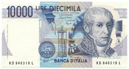 10000 LIRE BANCA D'ITALIA ALESSANDRO VOLTA LETTERA D 22/11/1989 FDS - Autres & Non Classés