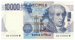 10000 LIRE BANCA D'ITALIA ALESSANDRO VOLTA LETTERA D 22/11/1989 FDS - Other & Unclassified