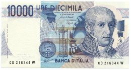 10000 LIRE BANCA D'ITALIA ALESSANDRO VOLTA LETTERA D 22/11/1989 FDS - Autres & Non Classés