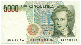 5000 LIRE B. D'ITALIA VINCENZO BELLINI SERIE SOSTITUTIVA XB 12/11/1993 SPL - Altri & Non Classificati