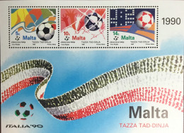 Malta 1990 World Cup Minisheet MNH - Malta