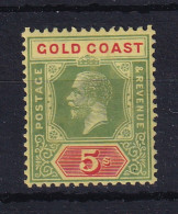 Gold Coast: 1921/24   KGV   SG98   5/-        MH  - Costa De Oro (...-1957)