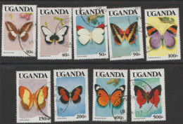 Uganda  1989  Butterflies  Various Values  Fine Used - Ouganda (1962-...)