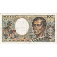 France, 200 Francs, Montesquieu, 1991, H.091, TTB+, Fayette:70.11, KM:155d - 200 F 1981-1994 ''Montesquieu''