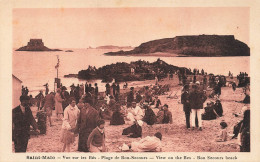 FRANCE - Saint Malo - Vue Sur Les Blés - Plage De Bon Secours - View On The Bes - Animé - Carte Postale Ancienne - Saint Malo