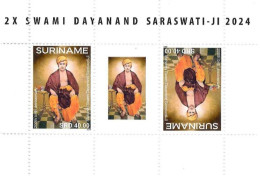 Suriname 2024, 200 Years Maharshi Swami Dayanand Saraswati-Ji, Block - Buddhismus