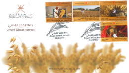 OMAN  : 2021, FDC STAMPS OF OMANI WHEAT HARVEST . - Oman