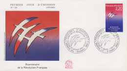 Enveloppe  FDC  1er  Jour  ANDORRE   ANDORRA   Bicentenaire  De  La  Révolution  Française  1989 - FDC