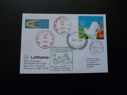 Lettre Cover 60 Years Flight New York Frankfurt Lockheed Super Constellation Lufthansa 2018 - Brieven En Documenten