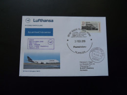 Lettre Premier Vol First Flight Cover Roma Hamburg Boeing 747 Lufthansa 2018 - 2011-20: Cartas & Documentos