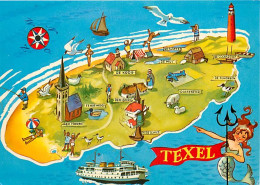 Pays-Bas - Nederland - Texel - Carte Géographique - CPM - Voir Scans Recto-Verso - Texel