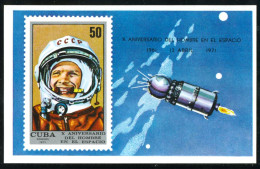 AST/S Cuba HB 36 1971 Xº Aniv. 1er Hombre En El Espacio Yuri Gagarine MNH - Otros & Sin Clasificación