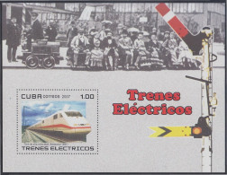 Cuba HB 220 2007 Trenes Eléctricos MNH - Other & Unclassified