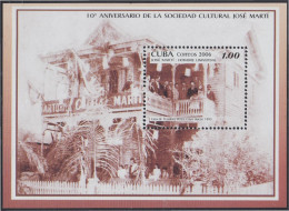 Cuba HB 219 2006 10 Aniversario De La Sociedad Cultural Jose Martí MNH - Altri & Non Classificati