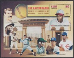 Cuba HB 195 2004 Deportes. 130 Años Del  Primer Juego De Béisbol MNH - Sonstige & Ohne Zuordnung