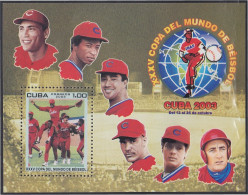 Cuba HB 186 2003 35 Copa Del Mundo De Baseball MNH - Altri & Non Classificati