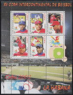 Cuba HB 178 2002 15 Años De La Copa De Baseball MNH - Altri & Non Classificati