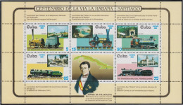 Cuba HB 177 2002 165 Años De Los Ferrocarriles MNH - Sonstige & Ohne Zuordnung
