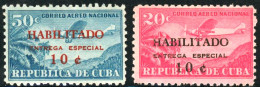 TRA1 Cuba A- 214/15 1960 Avión Entrega Especial  MNH - Otros & Sin Clasificación