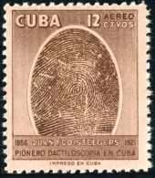 VAR2/S Cuba A- 156 1957 Juan Francisco Steegers Pionero En Dactiloscopia En Cu - Sonstige & Ohne Zuordnung